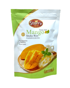 starry freeze dried mango sticky rice