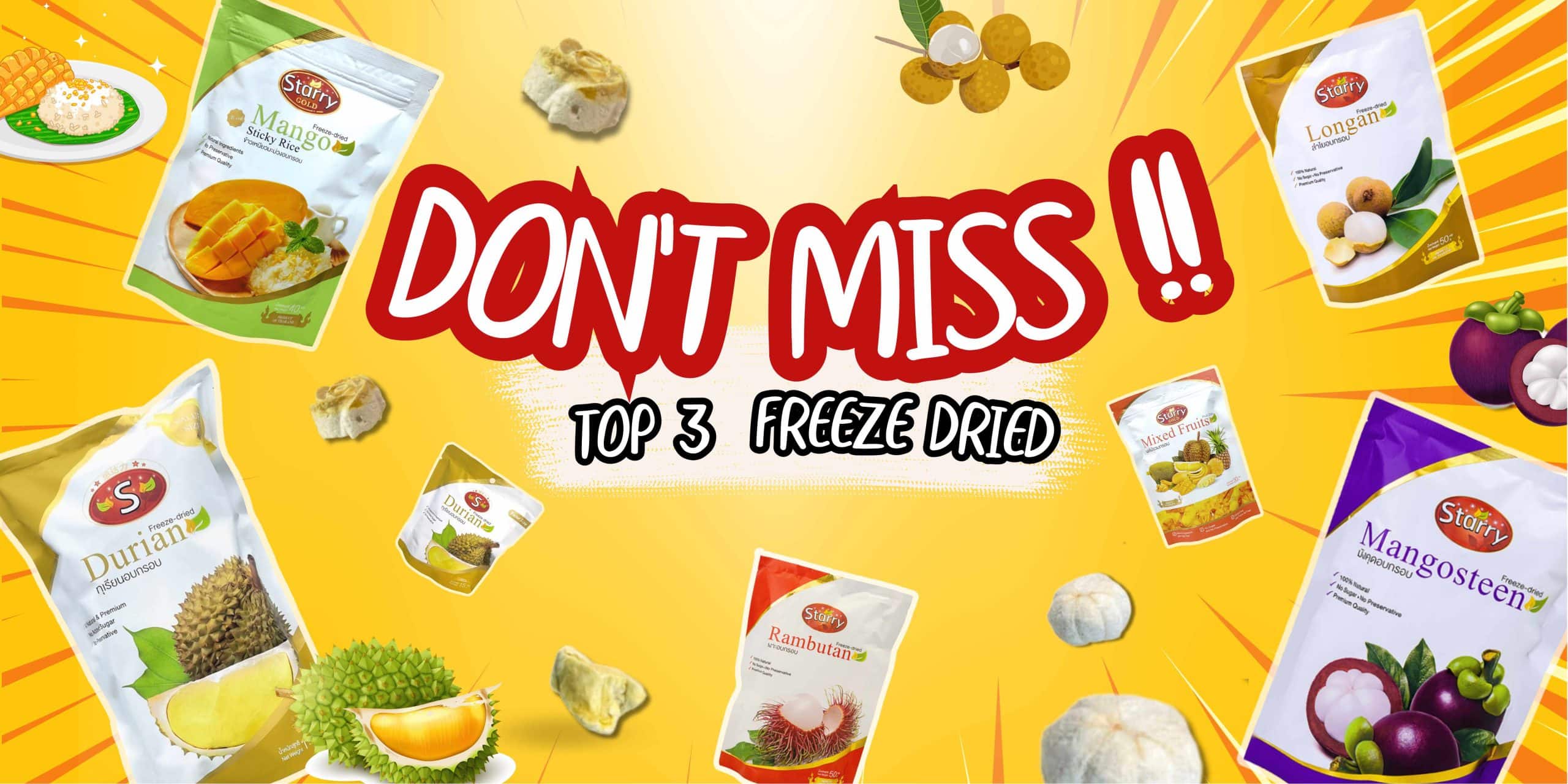top 3 freeze dried fruit